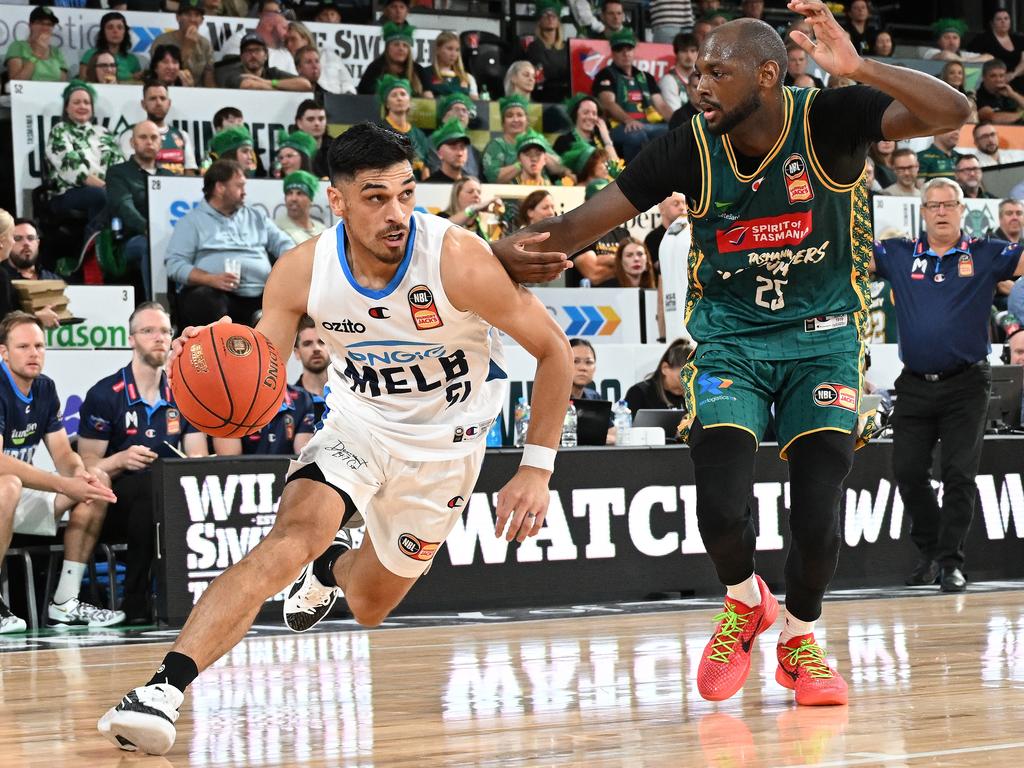 Melburne United’s Shea Ili drives to the basket. Picture: Getty Images