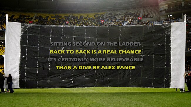 Danny McGinlay’s mid-season banner for Richmond.