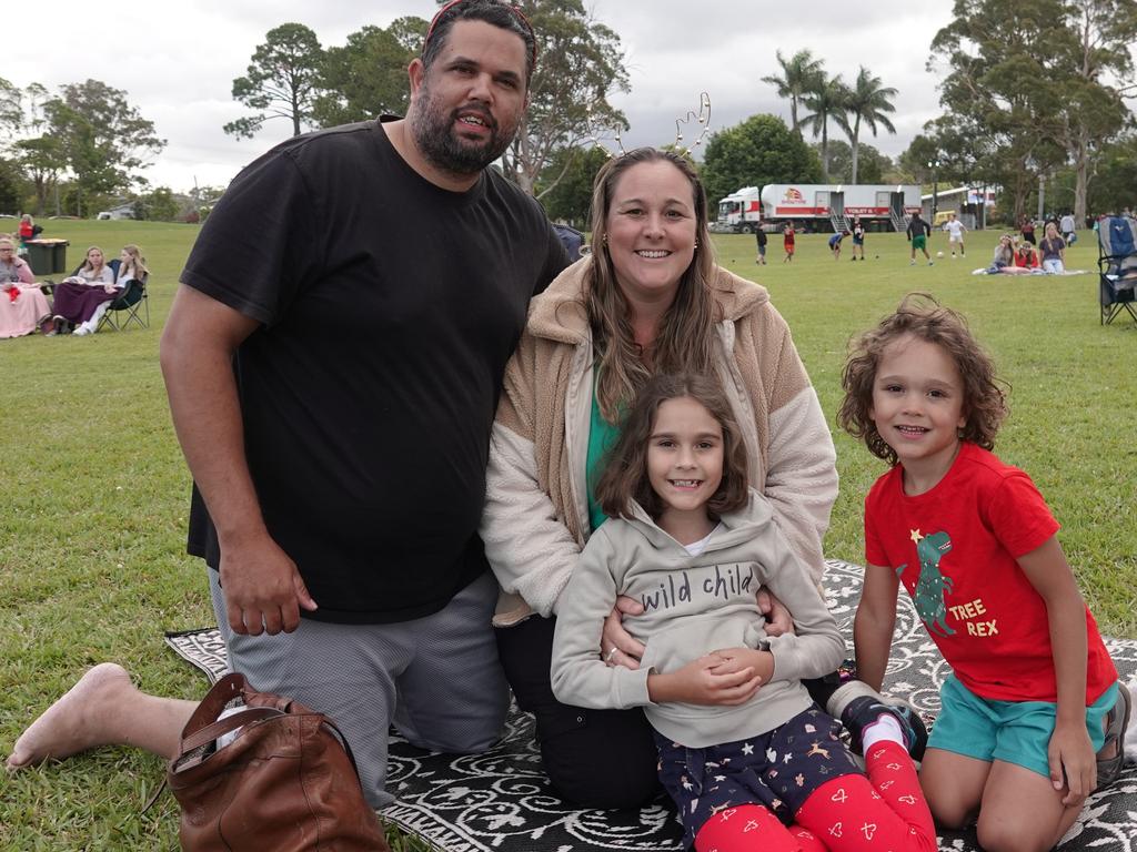 Adam, Tegan, Elsie and Matteo Peckham. Picture: Chris Knight