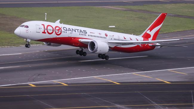 A Boeing 787 Dreamliner aircraft takes off from Sydney Airport. Picture: David Gray/Getty Images