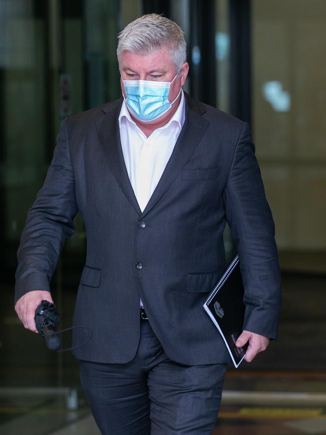 Stuart MacGill during a court appearance this year. Picture: NCA NewsWire / Brendan Read