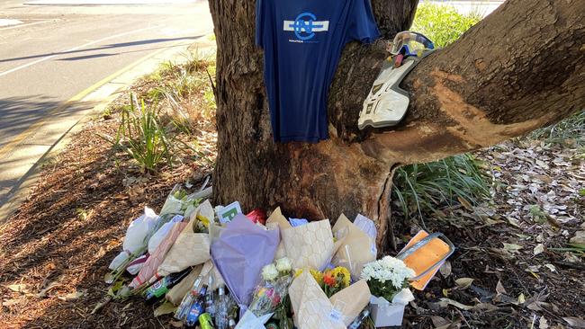 Roadside tribute the car crash victim in Sutherland. Picture: Ashleigh Tullis