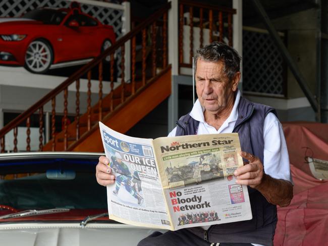 LOYAL READERS: Bob Trevan, of Lismore who like many families in the Northern Rivers will be lost without their morning 'paper'.