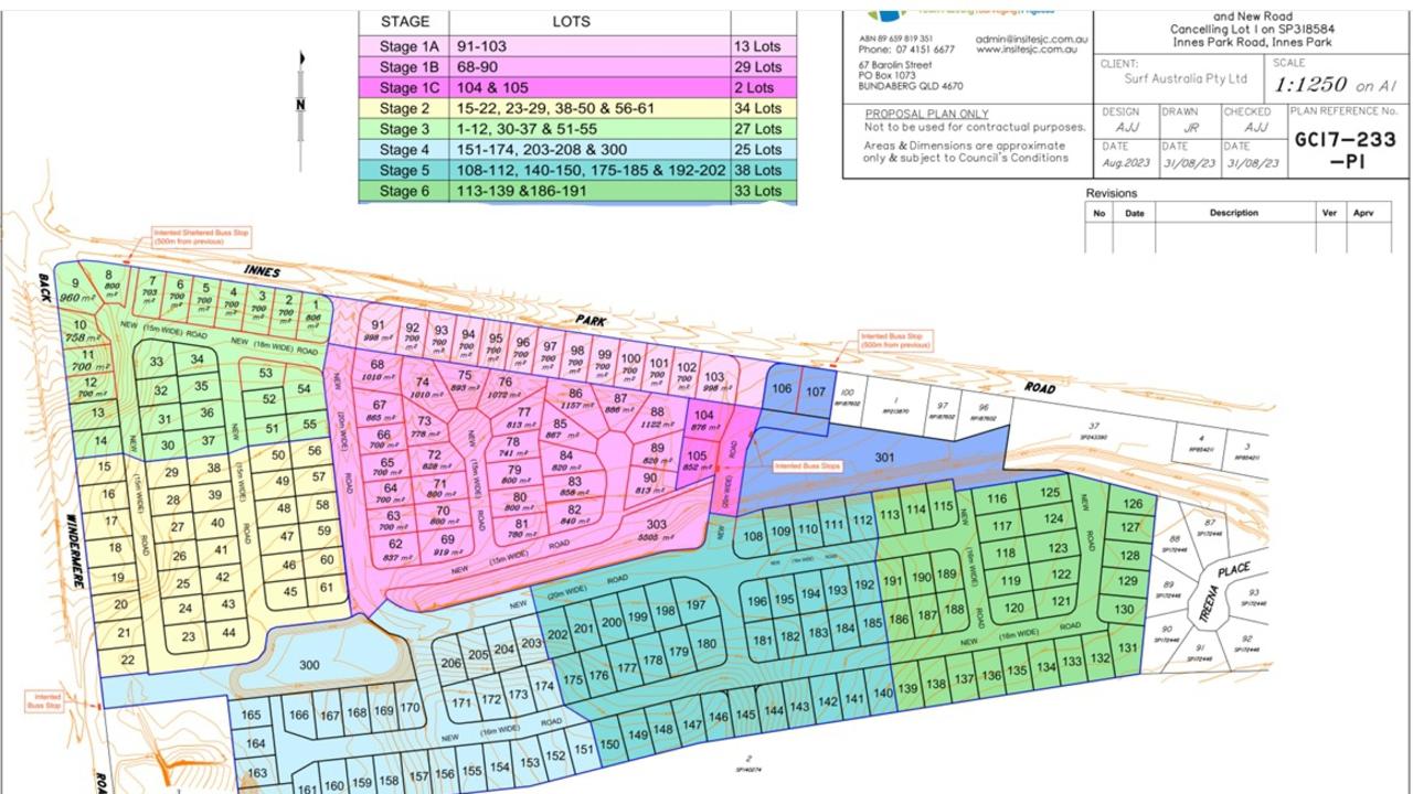 Bundaberg Regional Council has granted an extended development approval for a 197-block subdivision at Innes Park for Surf Australia Pty Ltd, which was first approved in 2008.