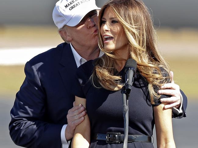 Melania went from staying in the background to stepping out in the limelight for Donald. Picture: AP/John Bazemore