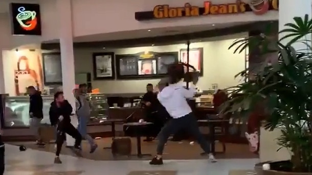 Footage has emerged of a wild brawl at Broadmeadows Central shopping centre. Picture: Facebook