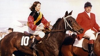 Debra Hall (nee Lloyd) wins an exhibition race at Morphettville aged 16 before going on to a successful career where she rode 450 winners.