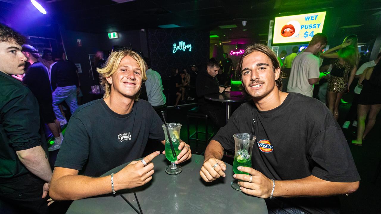 Cruze Ryan, Rhys Campbell at Cocktails. Picture: Lucas Linck