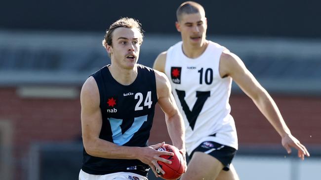 Vic Country vs Vic Metro Under 19 Challenge game at Windy Hill. 09/07/2021.   Vic MetroÃs Joshua Goater     .  Pic: Michael Klein