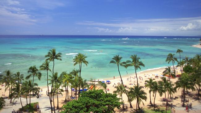 Waikiki Beach, in the US state of Hawaii. Picture: Getty Images