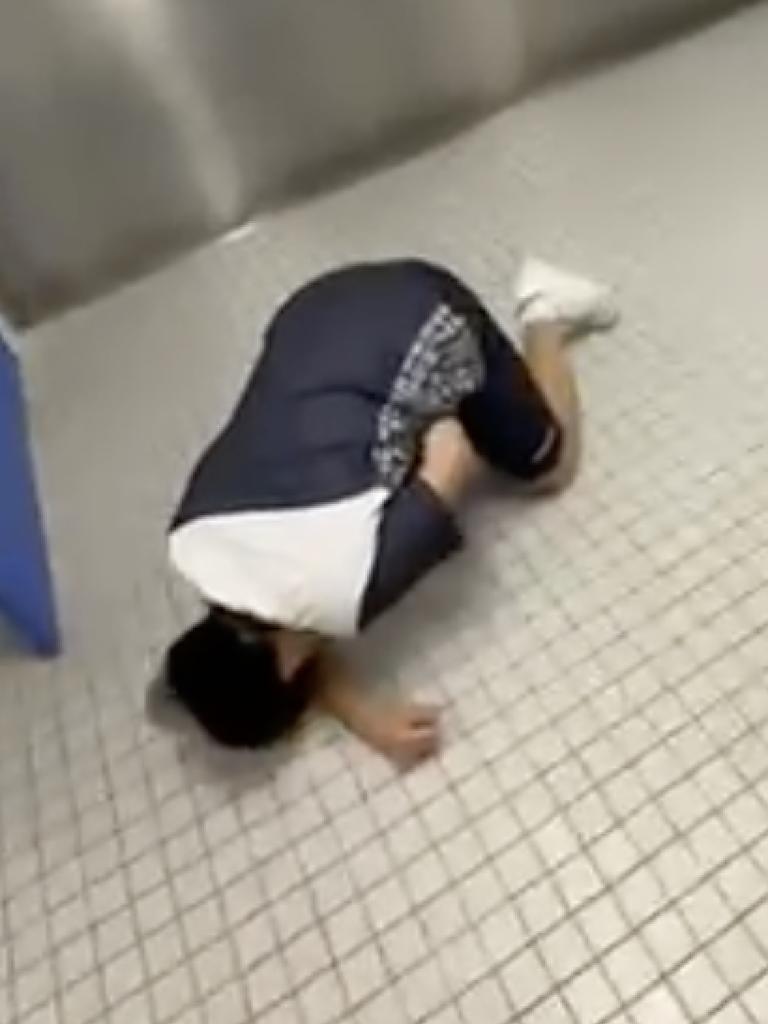 Pedare Christian College students, Adelaide, fighting in the school bathroom. Picture Supplied