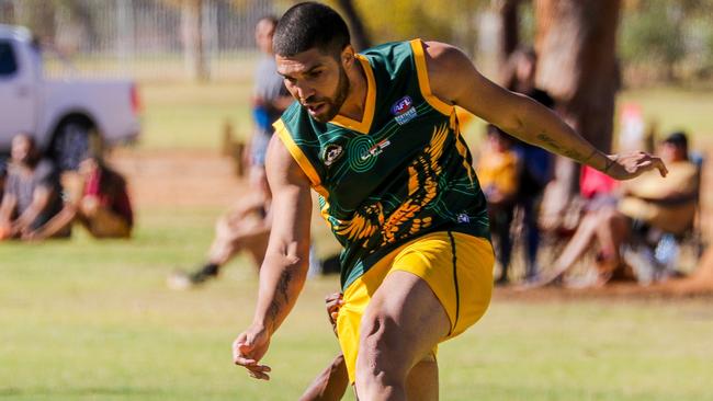 Curtly Hampton will be a key to getting Pioneer into its first CAFL Grand Final since 2016. Picture: Charlie Lowson