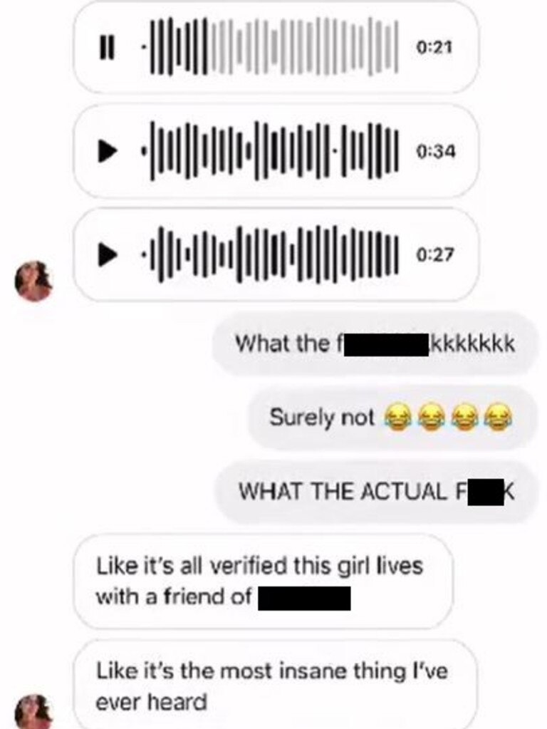 It was proved the ‘insane’ event, which blew up after a screen recording between two friends detailing the alleged incident, exploded on social media. Picture: TikTok