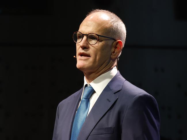 DAILY TELEGRAPH NOVEMBER 13, 2024. Michael  Miller speaking at the 2024 News Awards Dinner held at the Neilson Theatre in Sydney. Picture: Jonathan Ng