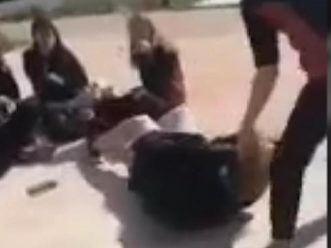 Schoolgirl punched, kicked in head in horrific bashing video