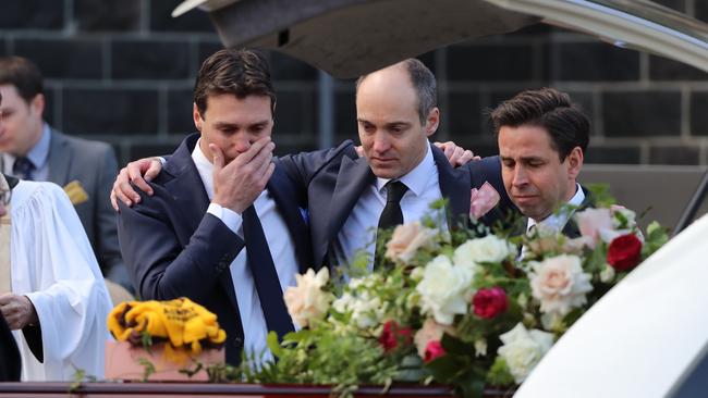 The father of three was mourned by hundreds at his funeral in St John’s Anglican Church this morning. Picture: Alex Coppel