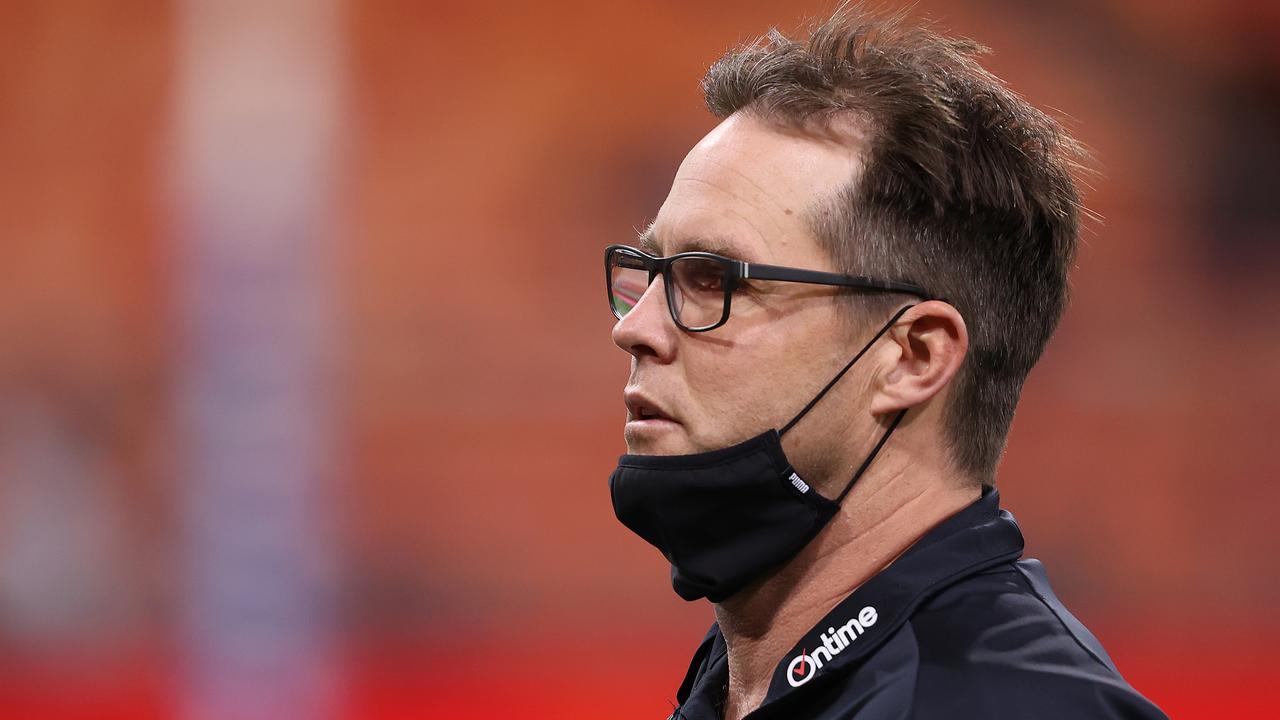 Blues coach David Teague has come in for some heat from Hawthorn great Jordan Lewis. Picture: Getty Images