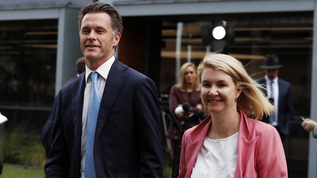 Chris Minns and Anna Minns after he was announced as the new NSW Labor leader in 2021. Picture: NCA NewsWire/ Nikki Short