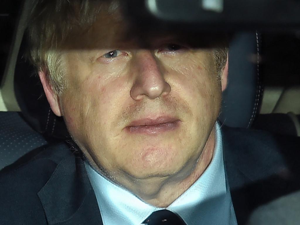 Britain's dejected Prime Minister Boris Johnson being driven away from the Houses of Parliament after his stunning defeat in parliament. Picture: Oli SCARFF / AFP.