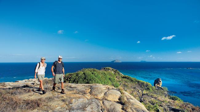 Hiking on Lizard Island. on Lizard Island. Picture: TEQ