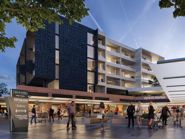 A concept image of the planned Eyre St Market and Atria development in Kingston.