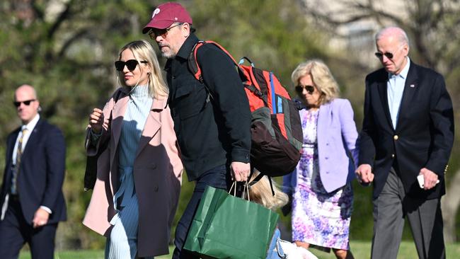 Hunter and his wife Melissa Biden with Joe and Jill Biden. Picture: AFP.