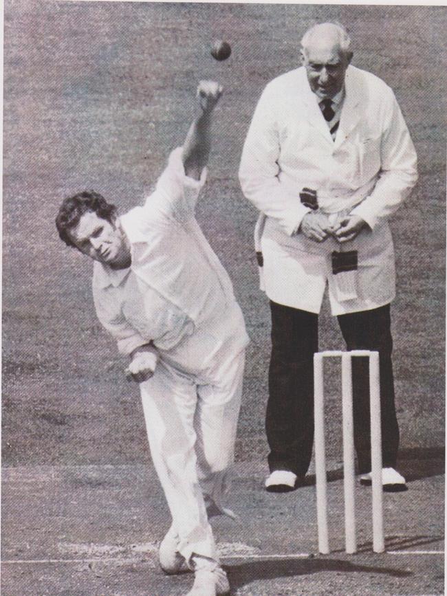 Geoff Dymock bowling against England in his hey day.