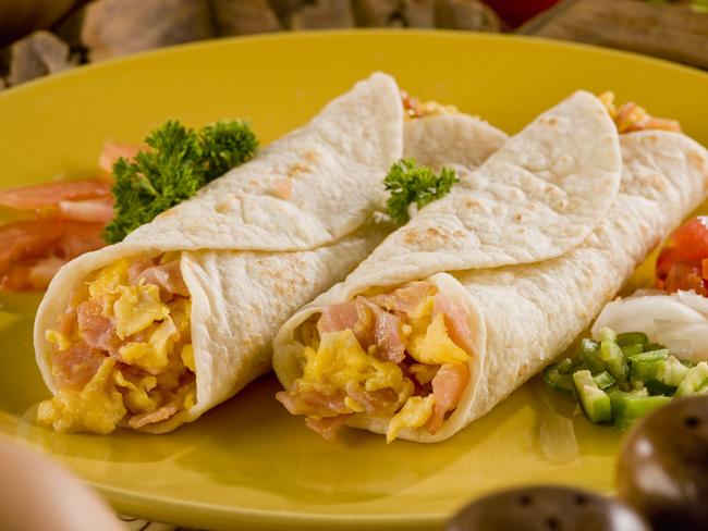 Breakfast wraps are also popular in Queensland. Picture: Supplied