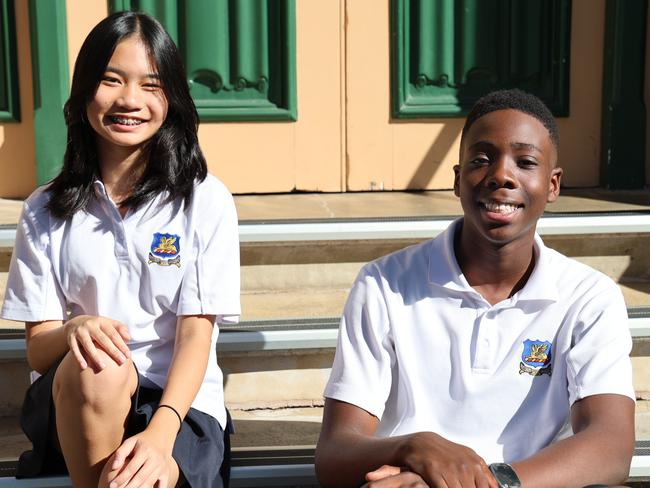 Former 2023 Orange level (Years 5-6) champion Abigail Koh denied 2022 champion and 2023 runner-up Ozi Egesi back-to-back wins – but today they’re members of the same year 8 cohort at the Perth Modern School. Picture: Perth Modern/supplied