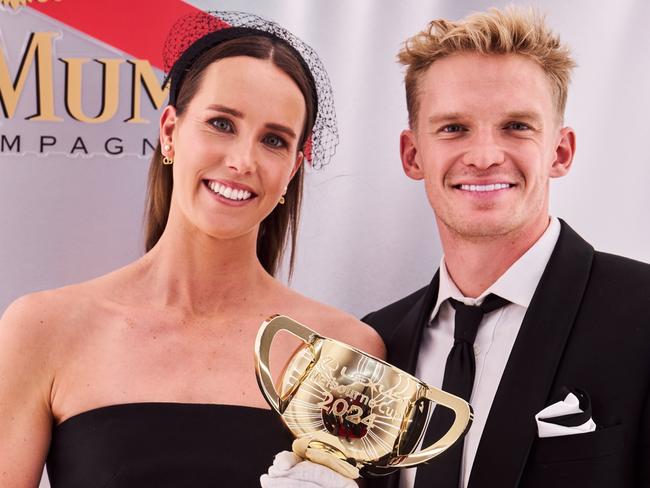 2024 Derby Day Birdcage, Flemington Racecourse Landmark by Lexus Emma McKeon and Cody Simpson Picture: Supplied