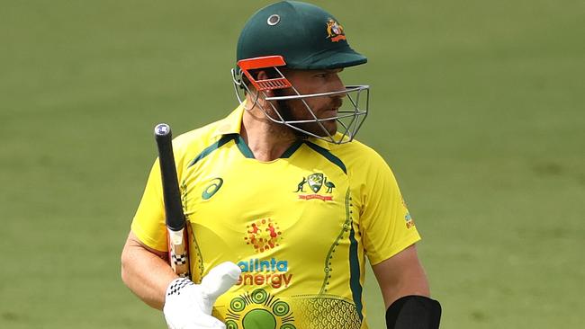 Aaron Finch’s ODI future is in jeopardy after another failure. Picture: Getty Images