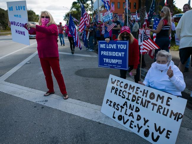 Donald Trump fans in Florida. Picture: AFP