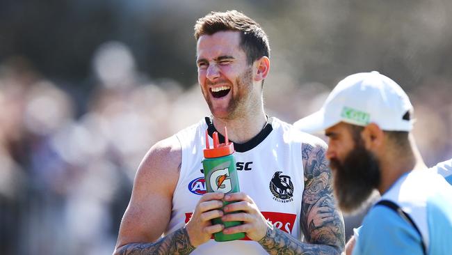 Jeremy Howe hopes to play in Collingwood’s last JLT Cup game, despite a surgery setback. Picture: Getty Images