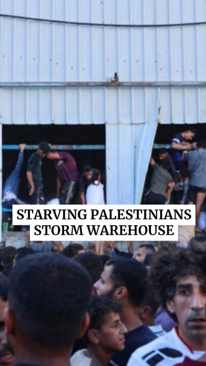 Desperate Palestinians storm UN food warehouse in Gaza