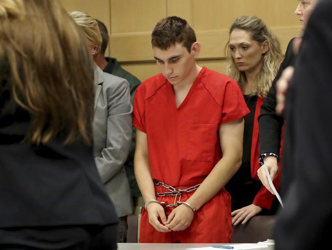 Nikolas Cruz has appeared in court in Florida. Picture: Mike Stocker/South Florida Sun-Sentinel via AP
