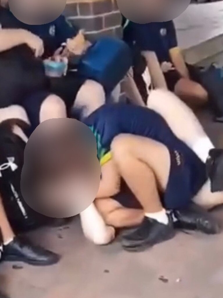 Screenshots of Sunshine Coast fight videos posted to a public Instagram account.