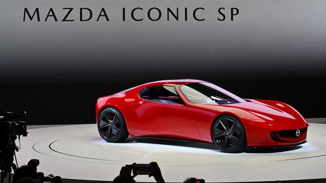 The "Mazda Iconic SP" concept compact sports car. Photo: Kazuhiro NOGI / AFP