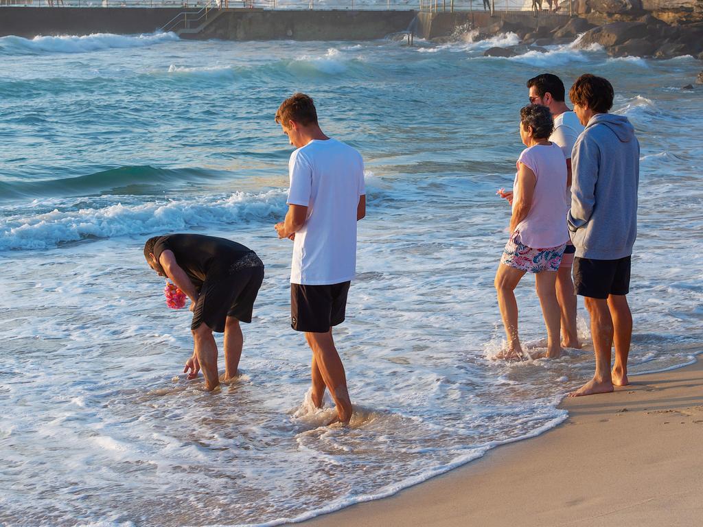 Annalise Braakensiek Memorial held at Bondi Beach around 6am Wednesday January 16 Image Picture: Monique Harmer