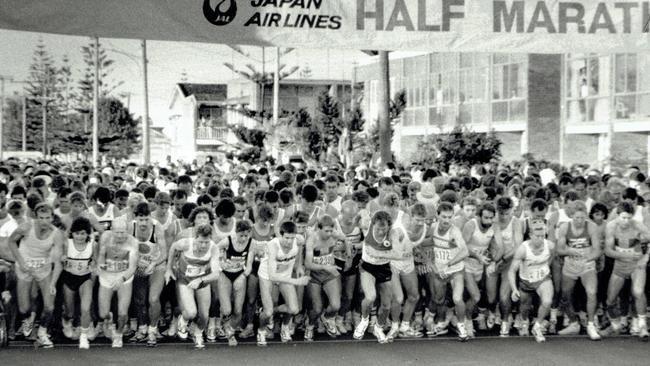 The Gold Coast Marathon in 1988. Pictured are half marathon starters.