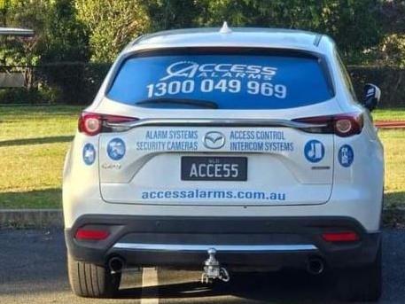 A Brisbane-based security company has provided a hilarious response after a Facebook page outed the haphazard parking from one of its employees. Picture: Facebook