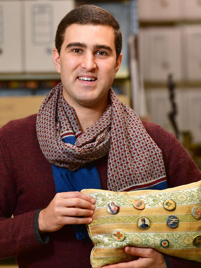 Flinders University Australian history lecturer Dr Romain Fathi. Picture: AAP Image/ Keryn Stevens