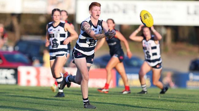 South Adelaide's Jess Kirk in action against Norwood in a game this year. Picture: Deb Curtis