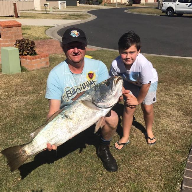 Wayne Smith, 58, and his son Noah, 15.