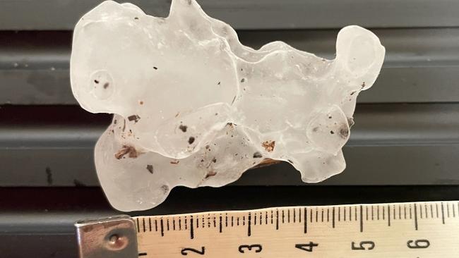 Hailstones as big as 6cm have ripped through Griffith orange orchards in the past two weeks,