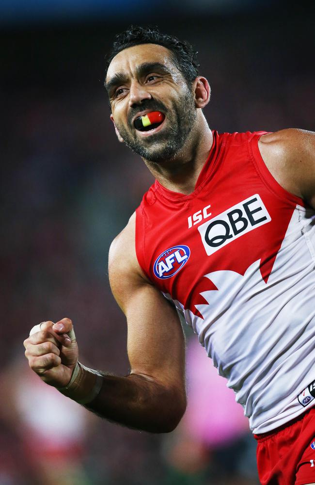 Sydney Swans' Adam Goodes is one of a number of AFL stars who have taken a stand against racism. Picture: Phil Hillyard