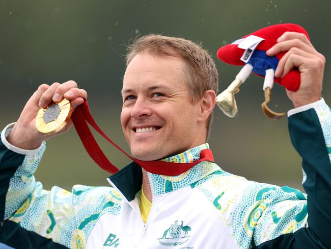 Curtis McGrath with his KL2 200m gold medal. Picture: Steph Chambers/Getty Images