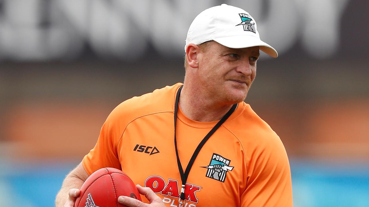 Port Adelaide senior assistant coach Michael Voss. (Photo by Michael Willson/AFL Photos)