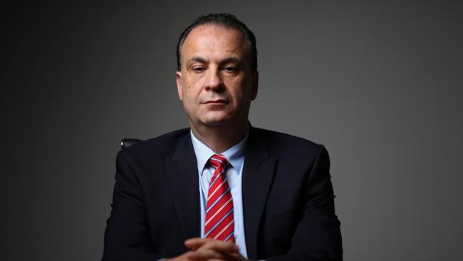 Racing NSW CEO Peter V'Landys pictured in their Sydney office boardroom. Picture: Jonathan Ng