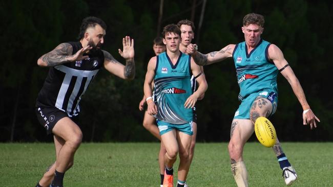 Too fast, too strong: Aidan Wallace in action for the Coffs Harbour Breakers. Picture: Green Shoots Marketing