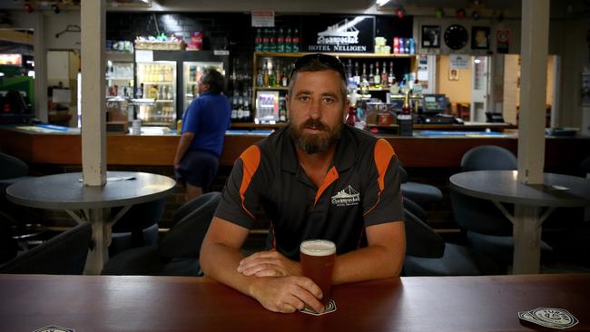 Joel Alvey, the publican at Steampacket Hotel in Nelligen near Batemans Bay, estimates his business has lost $200,00 over the past two month. Picture: Toby Zerna